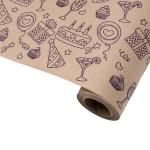 105360 Бумага крафт 70г/кв.м, 70см*10м, 'Праздник', фиолетовый