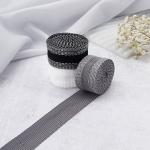 7210-9038 Лента термоклеевая для подшива брюк и штор, 25мм, 3шт. по 3м, цв. черный, белый, серый