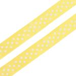 Лента атласная 'Горошек', 15мм*3м желтый
