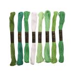 Набор мулине 8шт*8м Bestex, зеленый микс (№12)