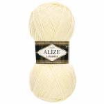 Пряжа ALIZE 'Lanagold' 100гр., 240м (49% шерсть, 51% акрил) 01 кремовый
