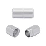 9398396 Фиксатор для шнурков, пара, d=8мм, 1,8см, цвет серебристый