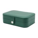 Шкатулка для хранения украшений и бижутерии, малая, экокожа, 16*11*5,5см зеленый