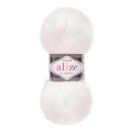 Пряжа ALIZE 'Mohair classic' 100г. 200м (25% мохер, 24% шерсть, 51% акрил) 55 белый