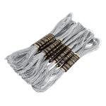 Мулине металлизированное, 8м, E168 серебро, (12шт/кор.) Bestex