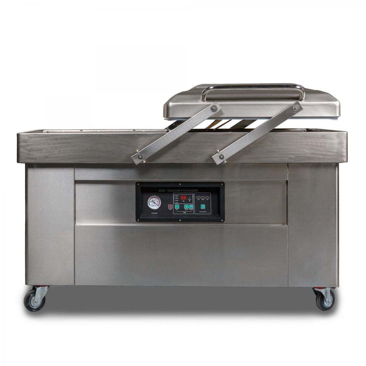 Напольная двухкамерная вакуум-упаковочная машина DZQ-600/2SB SS, доставка из Краснодара