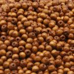 (7704355) Деревянные бусины круглые, 10мм, 500 гр коричневый