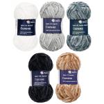 Пряжа 'Селена' ассорти №1, 5 цветов (100% микрополиэстер)