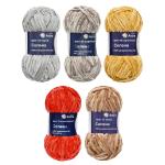 Пряжа 'Селена' ассорти №4, 5 цветов (100% микрополиэстер)