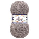 Пряжа ALIZE 'Angora real 40' 100 г. 430м (40% шерсть, 60% акрил) 182 средне-серый меланж