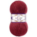 Пряжа ALIZE 'Angora real 40' 100 г. 430м (40% шерсть, 60% акрил) 57 бордовый